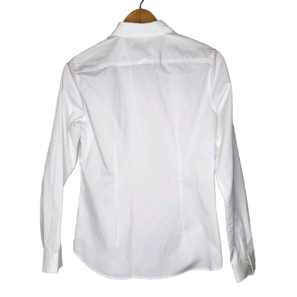 Lands End White Button Down Uniform Shirt - Picture 2 of 6